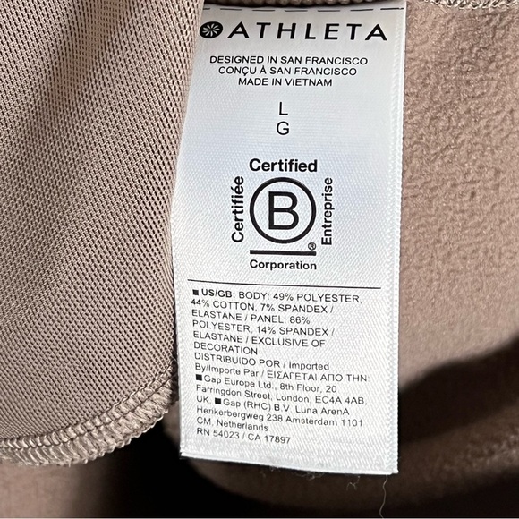 Athleta Triumph Funnel Neck Sweatshirt Womens Size Large Pullover In - Picture 8 of 16